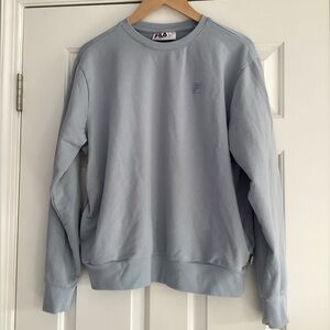 Fila Women’s Light Blue French Terry Crew Neck Sweatshirt L
